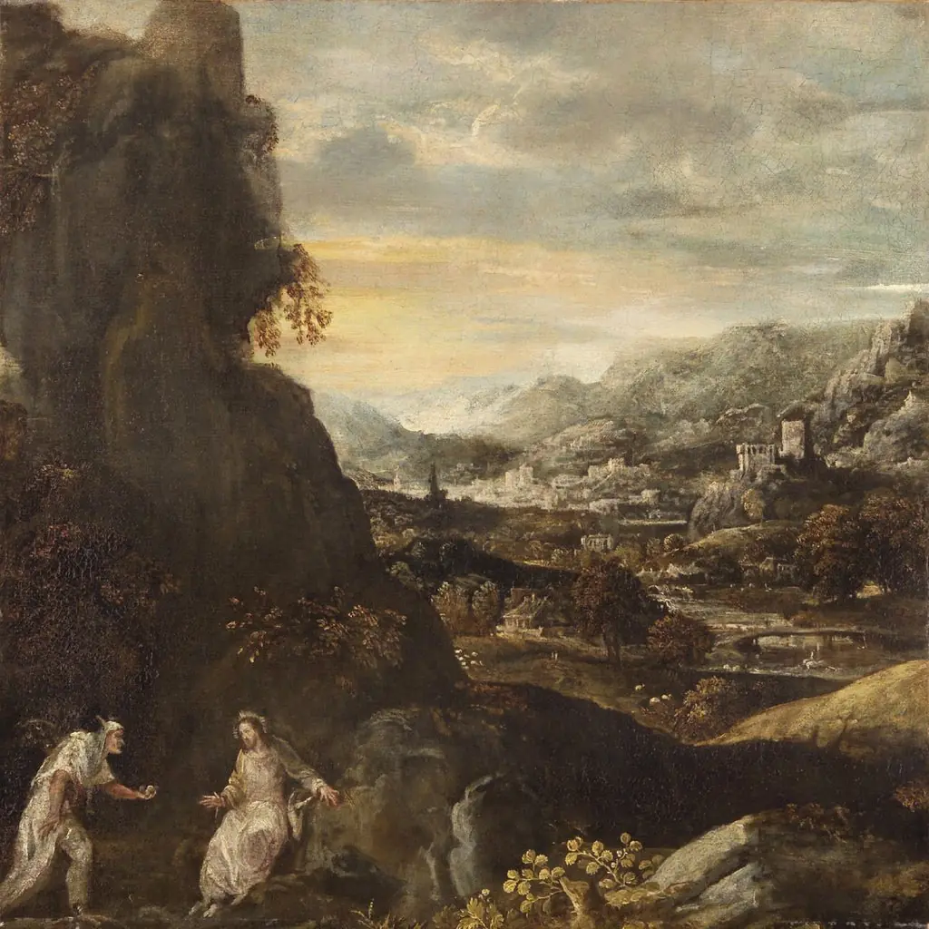Temptation of Christ, by Unknown