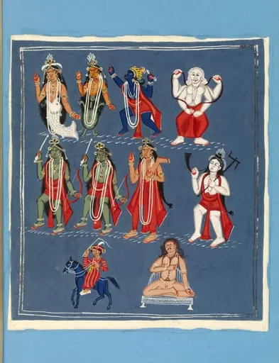 Ten avataras of Vishnu, by Unknown