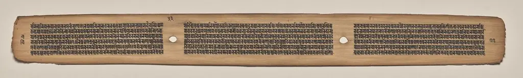 Text, Folio 33 (verso), from a Manuscript of the Perfection of Wisdom in Eight Thousand Lines (Ashtasahasrika Prajnaparamita-sutra), by Unknown