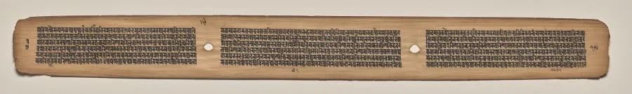 Text, folio 49 (verso), from a Manuscript of the Perfection of Wisdom in Eight Thousand Lines (Ashtasahasrika Prajnaparamita-sutra), by Unknown, unspecified, 14