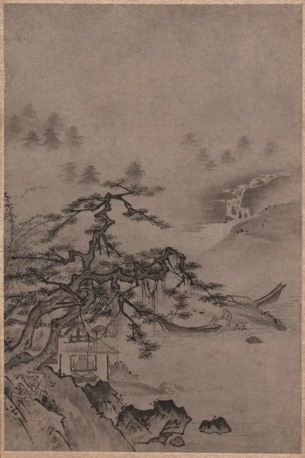 Thatched Hut by Water's Edge, by Unknown, unspecified, 1536
