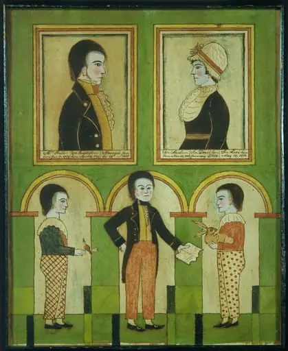 The Abraham Pixler Family, by Unknown, 1815
