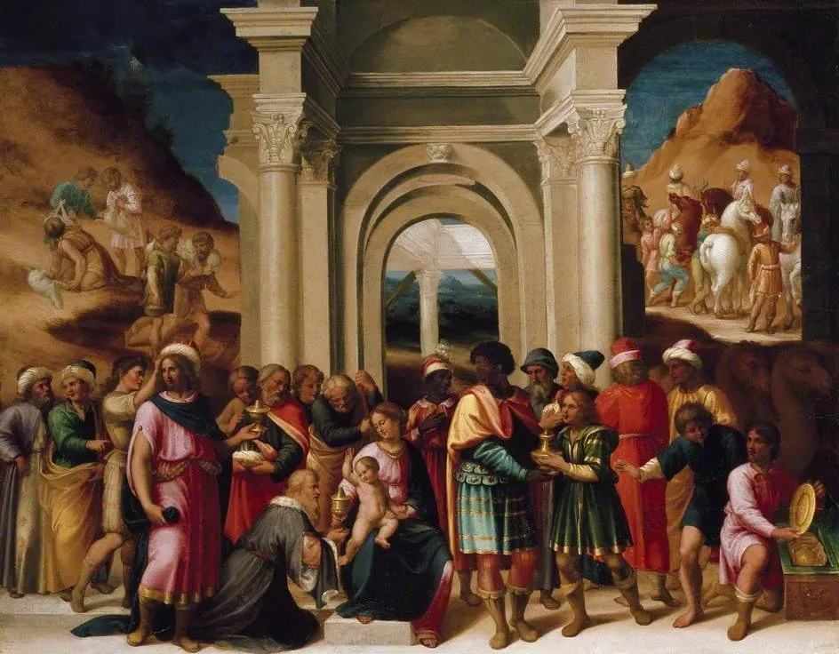 The Adoration of the Magi, by Unknown, oil, 1530