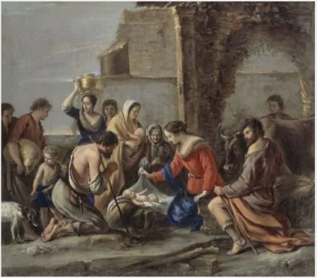 The Adoration of the Shepherds, by Unknown, oil, 1644