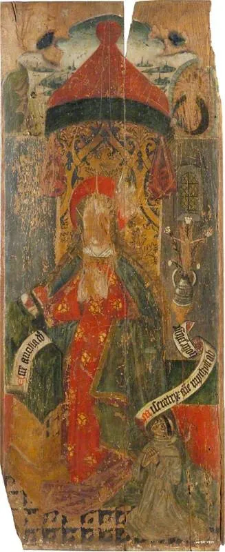 The Annunciation, by Unknown, oil, 1490