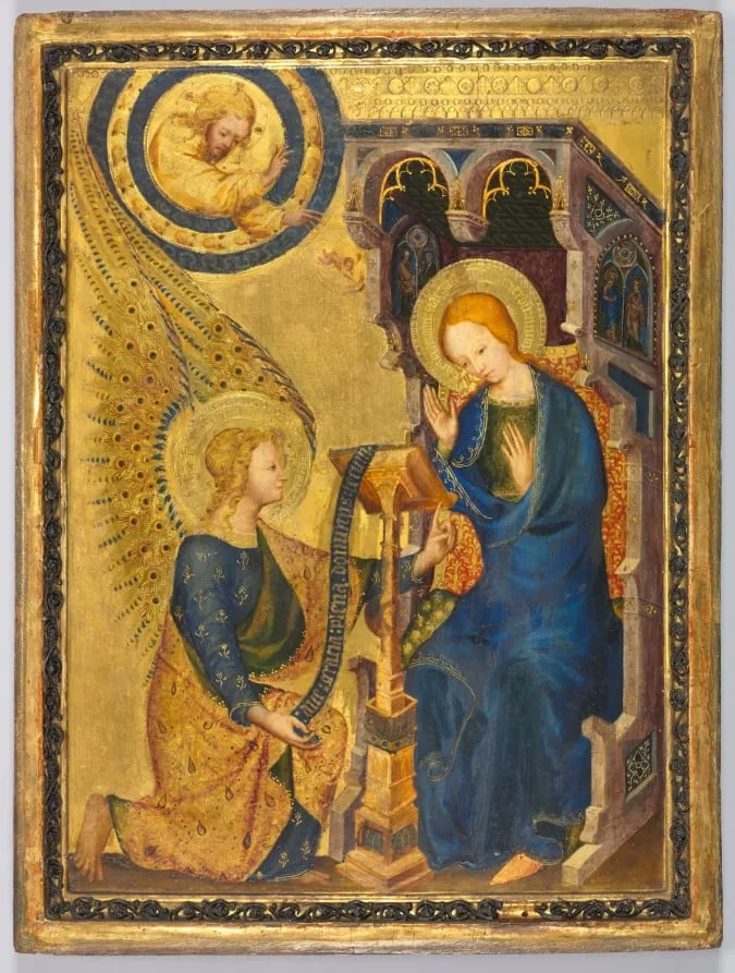 The Annunciation, by Unknown, unspecified, 1384