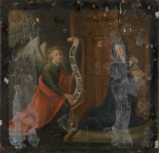 The Annunciation, by Unknown, 1390