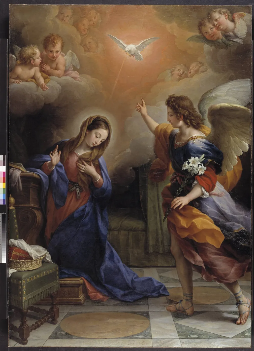 The Annunciation, by Unknown, 1748