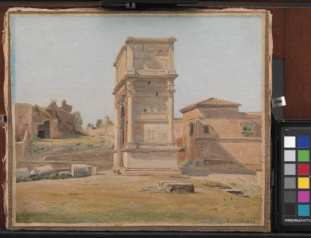 The Arch of Titus in Rome, by Unknown, 1839