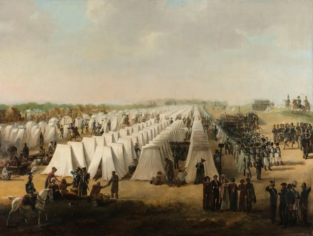 The Army Camp at Rijen, by Unknown