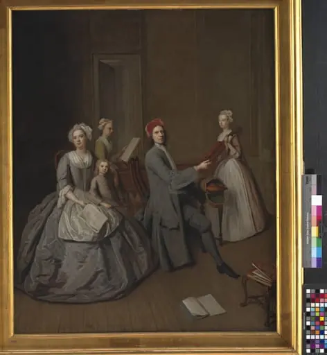 The Artist's Family Making Music Together, by Unknown