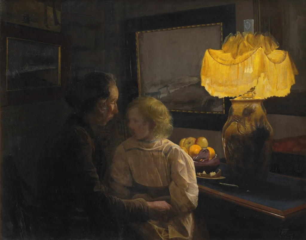 The Artist's Wife and Daughter, by Unknown, 1901