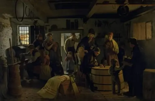 The Bailiff Calls on a Poor Cooper in Salling, by Unknown