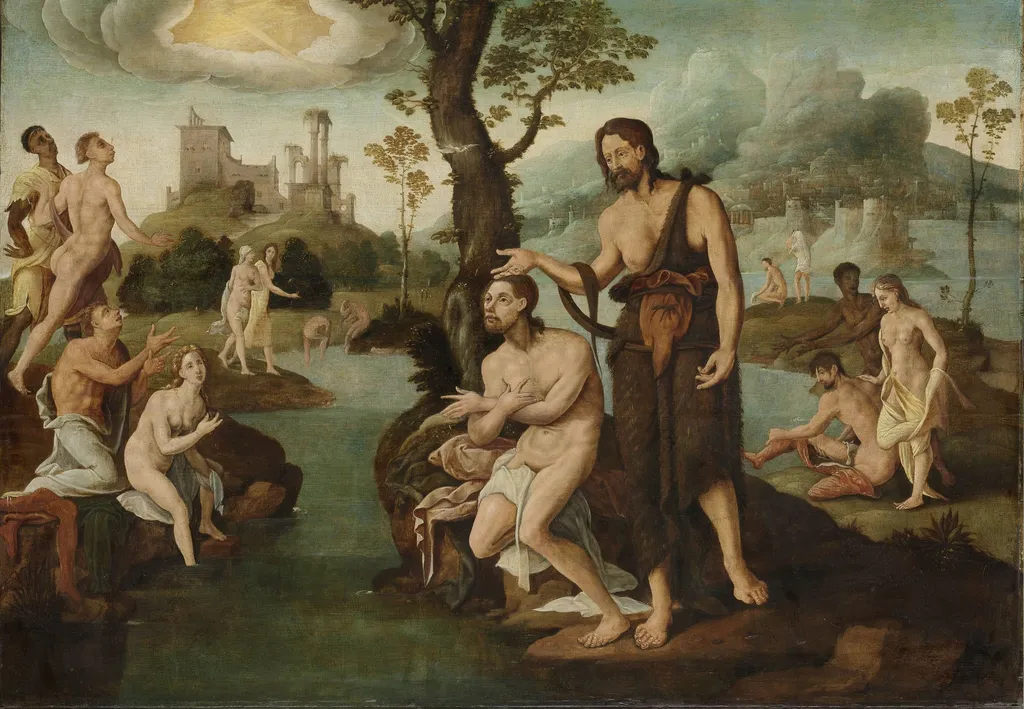 The baptism of Christ, by Unknown, unspecified, 1560