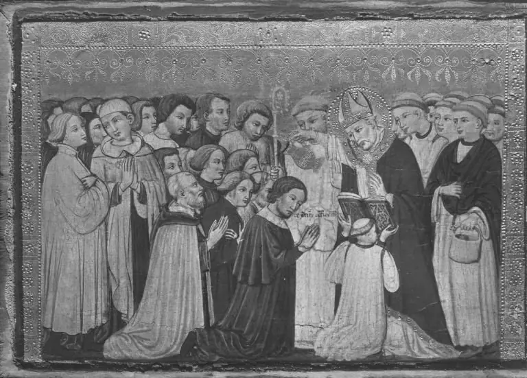 The baptism of Saint Augustine, by Unknown