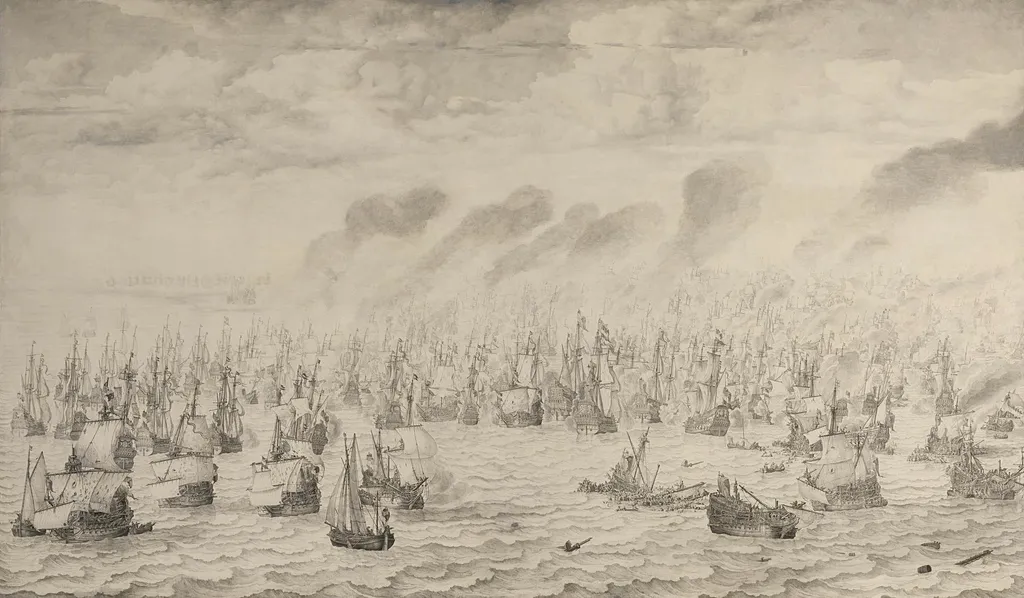 The Battle of Terheide, by Unknown, 1657