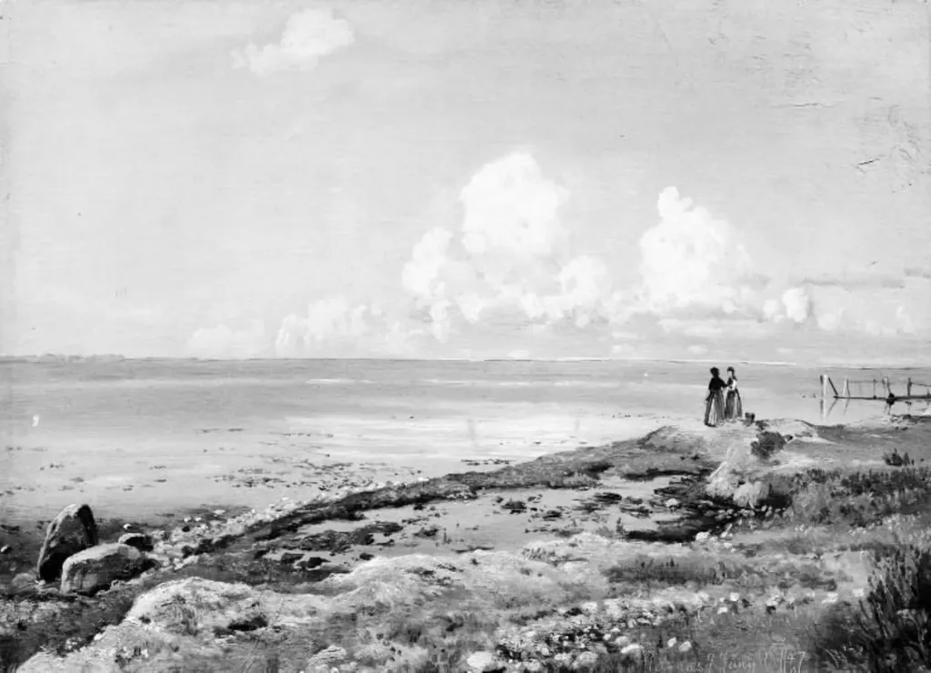 The Beach at Refsnæs, Zealand, by Unknown, 1847