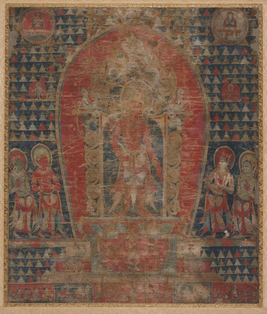 The Bodhisattva Avalokiteshvara and Four Taras, by Unknown, 1394