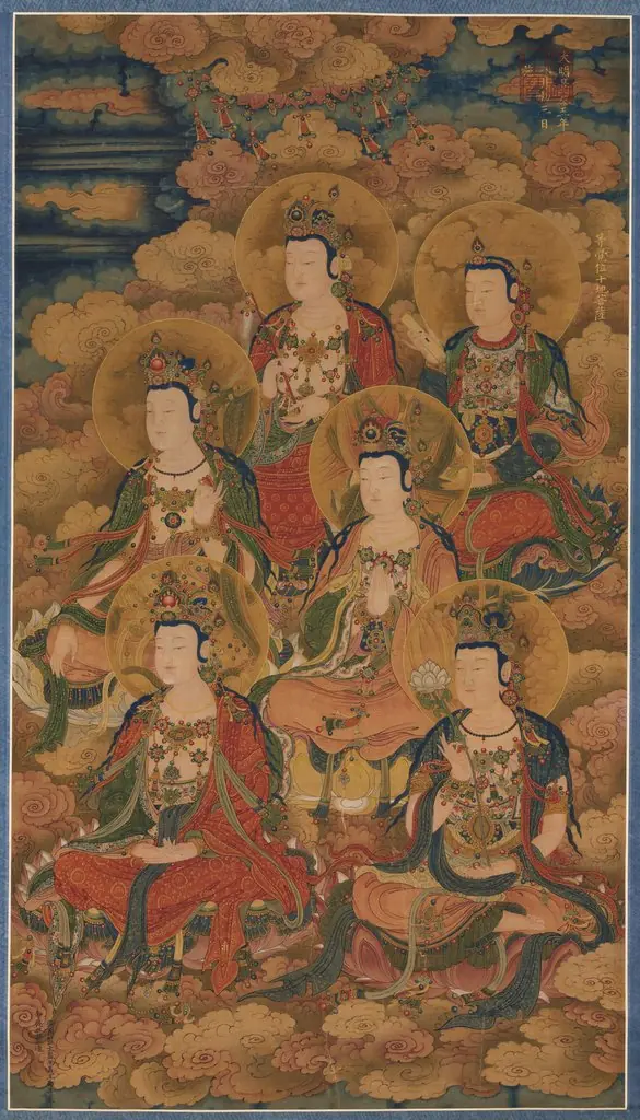 The Bodhisattvas of the Ten Stages in Attaining the Most Perfect Knowledge; The Eight Hosts of Deva, Naga, and Yakshi, by Unknown