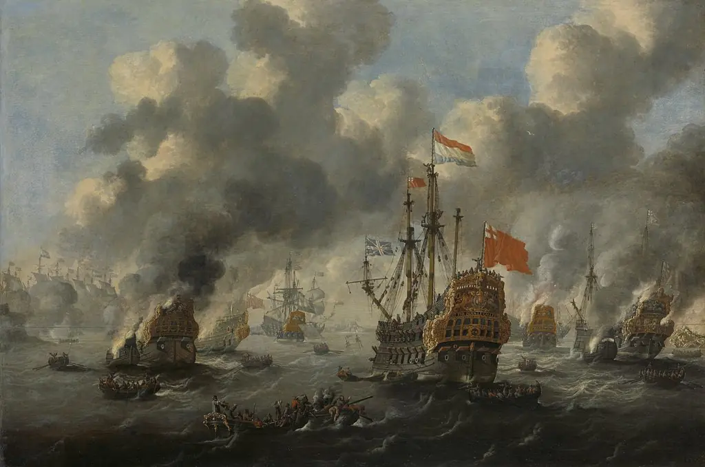 The burning of the English fleet off Chatham, 20 June 1667, by Unknown