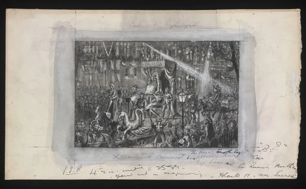 The Camberwell Carnival in Rye Lane, by Unknown, 1900
