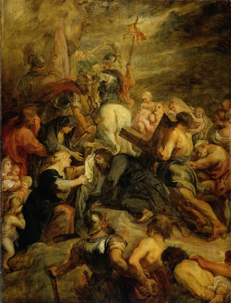 The carrying of the cross, by Unknown, 1650