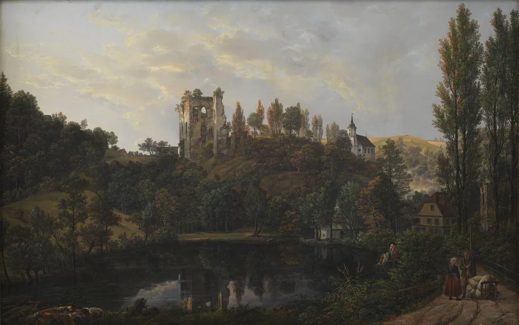 The Castle Ruin at Tharandt, by Unknown, 1819