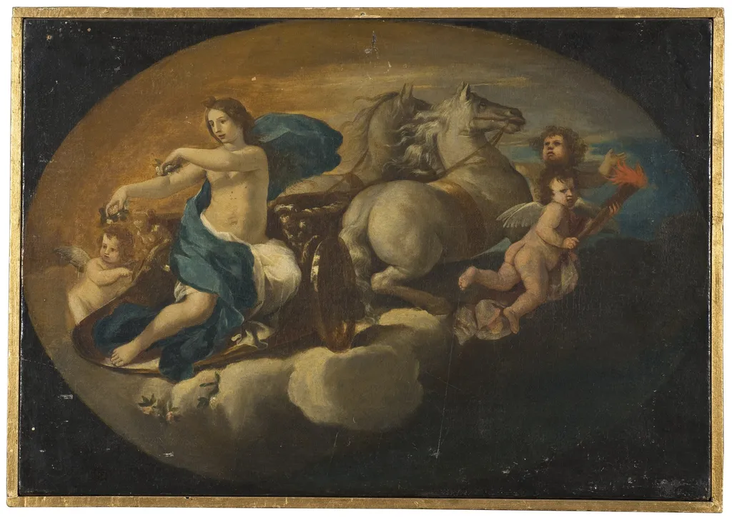 The Chariot of Aurora, by Unknown, oil
