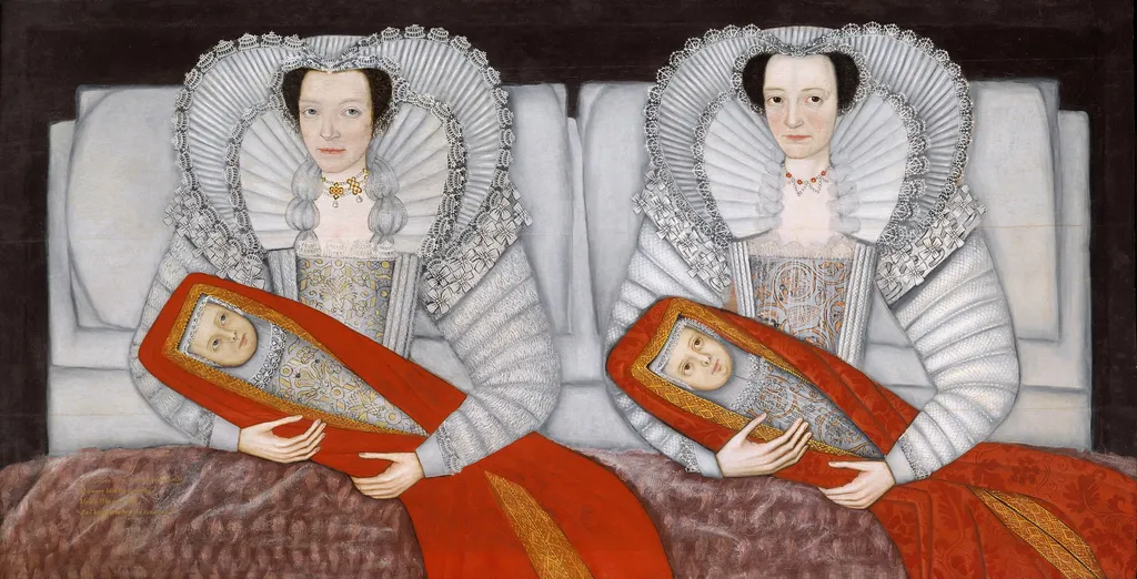 The Cholmondeley Ladies, by Unknown, oil, 1600