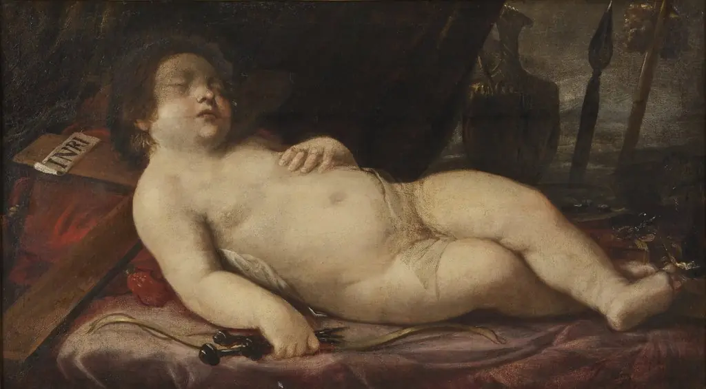 The Christ Child Sleeping on the Cross, by Unknown