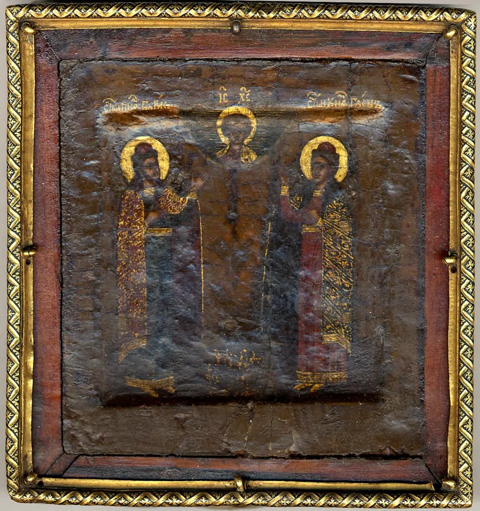 The Christ Child with Saints Boris and Gleb, by Unknown