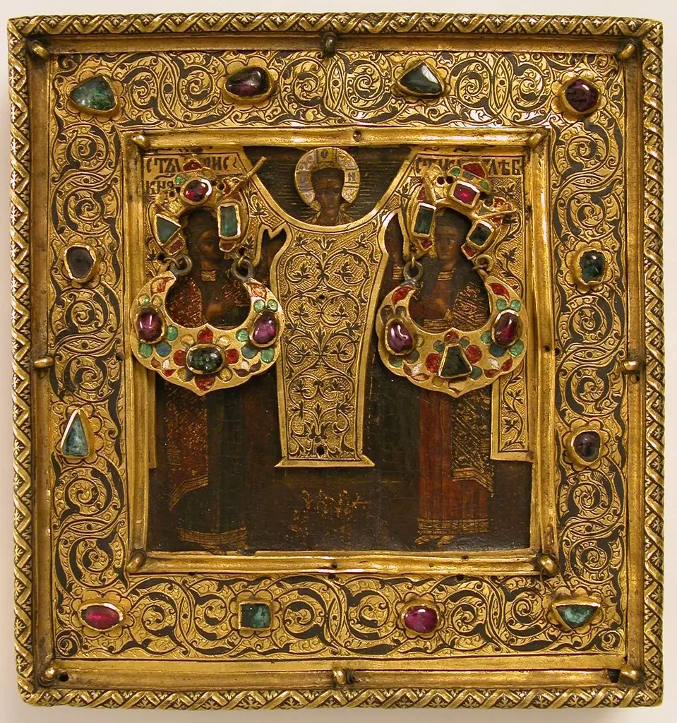 The Christ Child with Saints Boris and Gleb, by Unknown