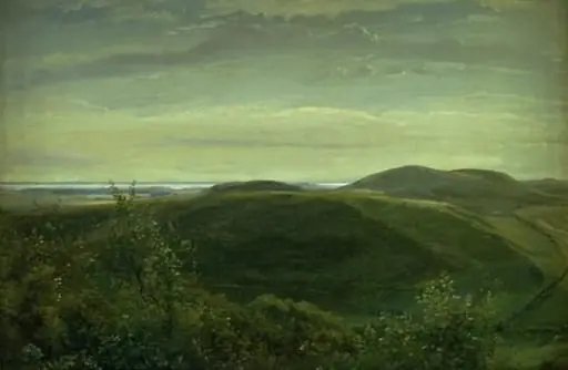 The Coast of Jutland Seen from Mølleknap Hills in Funen. Study, by Unknown