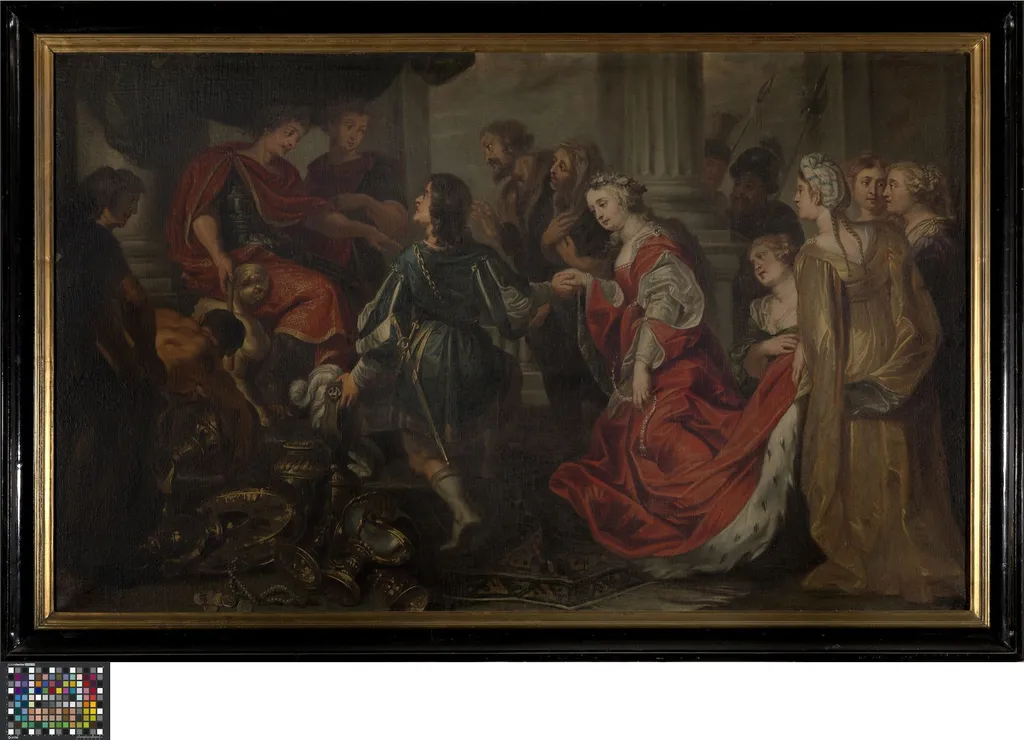 The Continence of Scipio, by Unknown, oil, 1620
