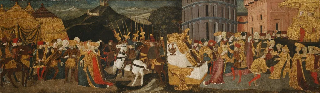 The Continence of Scipio, by Unknown, unspecified, 1455