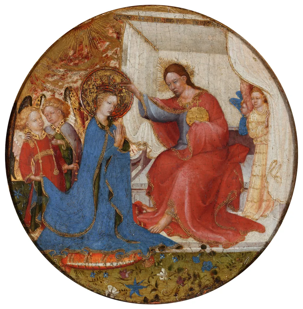 The Coronation of the Virgin, by Unknown, paint, 1410