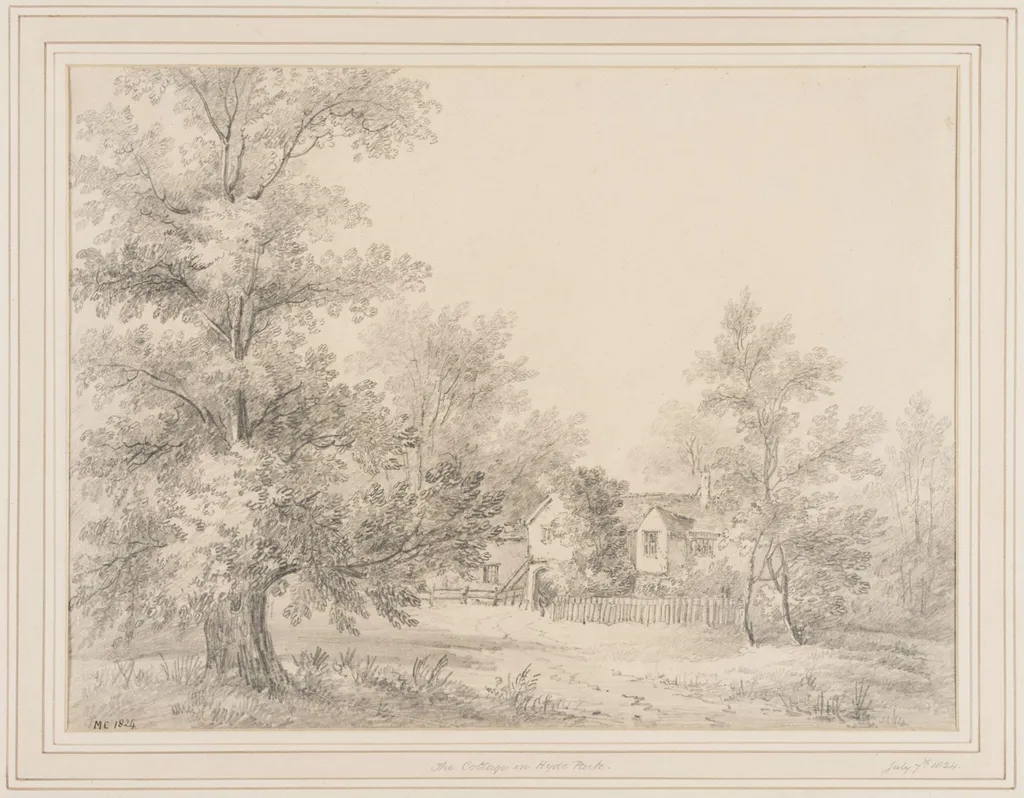 The cottage in Hyde Park, by Unknown, 1824