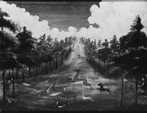 The Deer Hunt, by Unknown, 1750