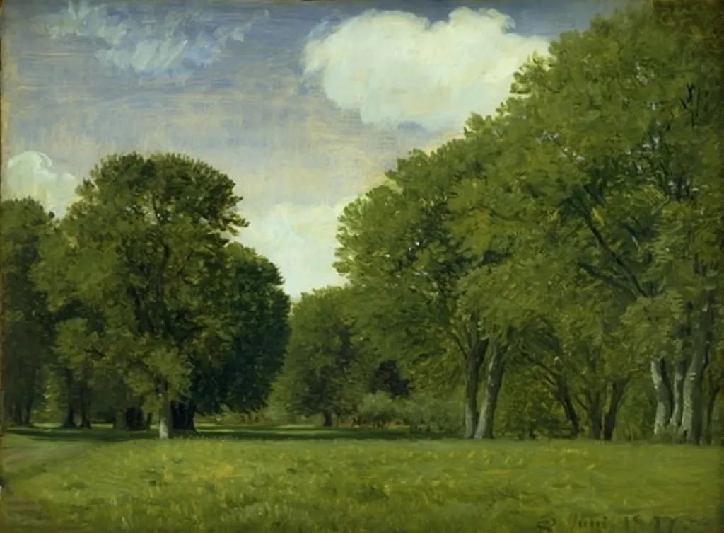 The Deer Park. Study, by Unknown, 1847