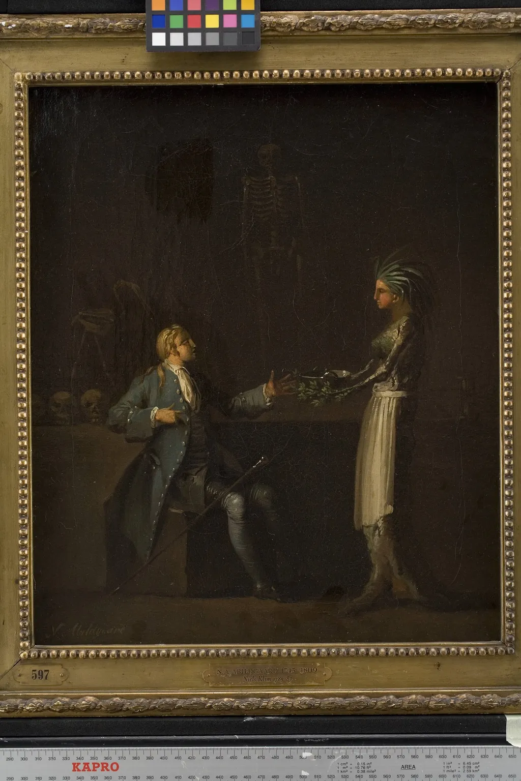 The Doctor´s Wife Reveals her Husband´s Intention of Anatomising Niels Klim, by Unknown, 1786