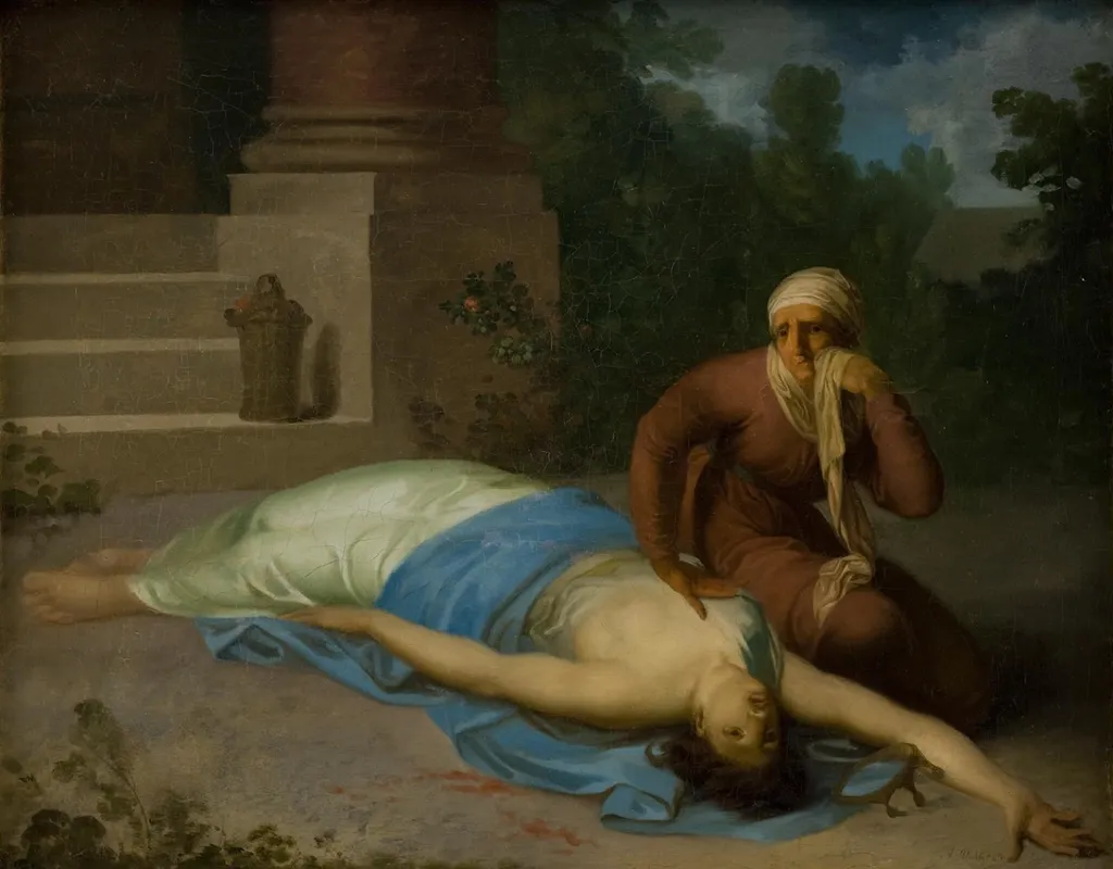The Dying Messalina and her Mother, by Unknown, 1750
