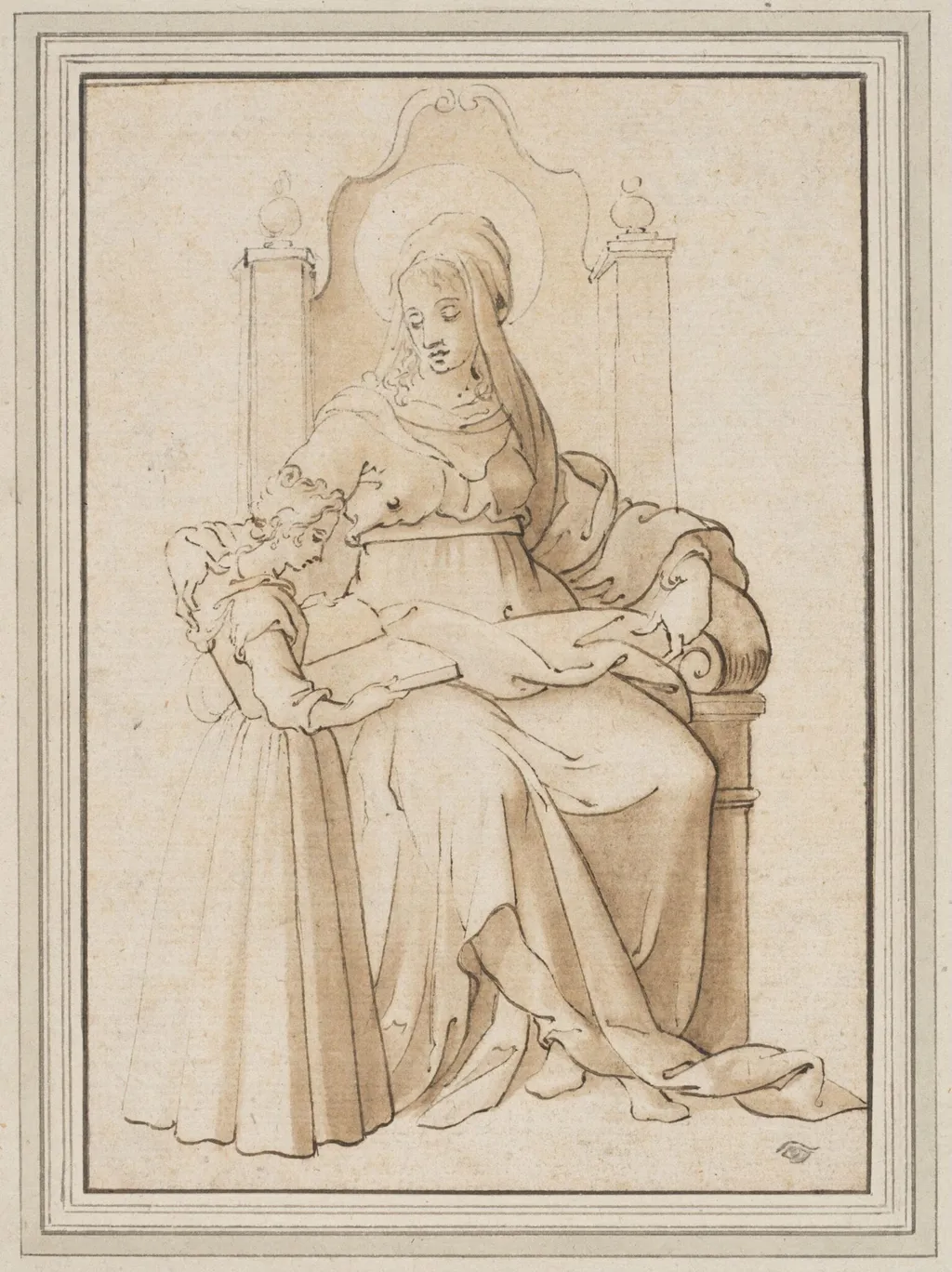 The Education of the Virgin, by Unknown, 1650