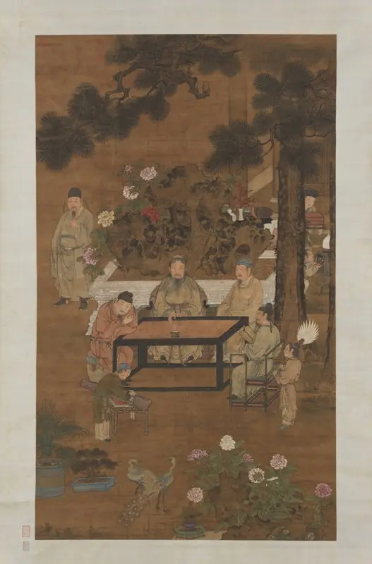 The Eighteen Scholars (zither), by Unknown