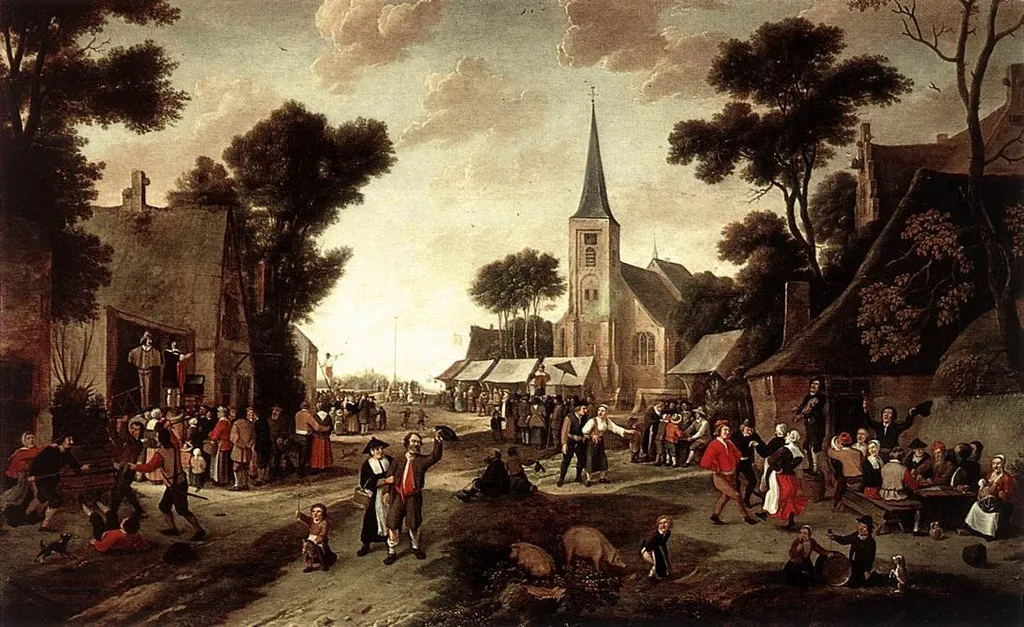 The Fair, by Unknown, oil, 1661