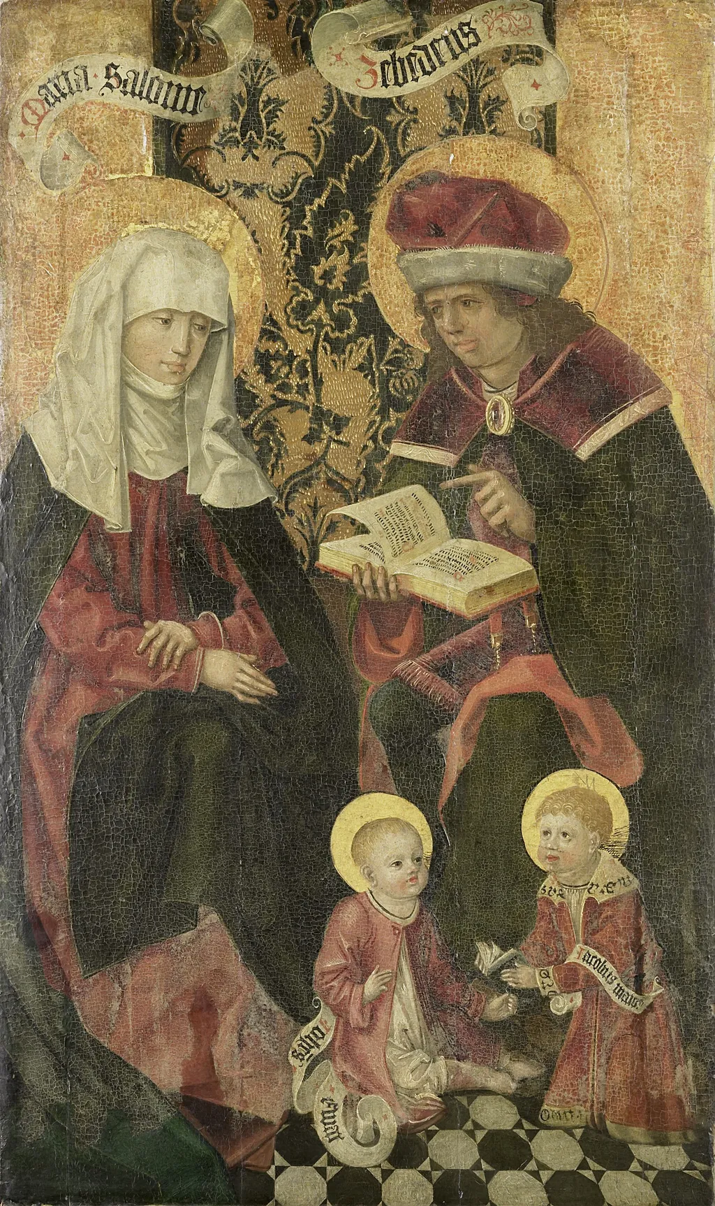 "The Family of Zebedee, by Unknown, oil, 1500