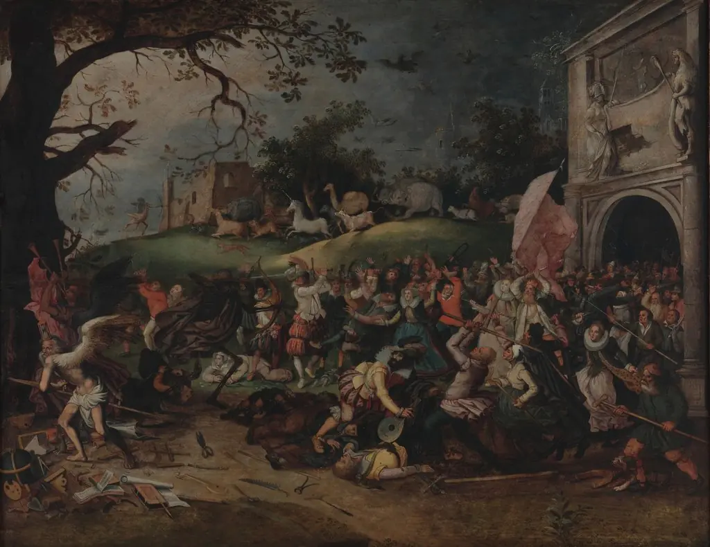 The fight against death and time, by Unknown