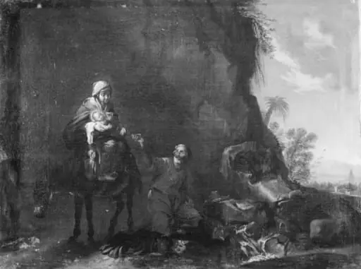 The Flight into Egypt, by Unknown