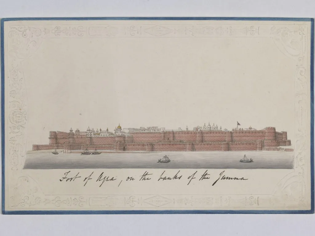 The fort, Agra, by Unknown, paint, 1820