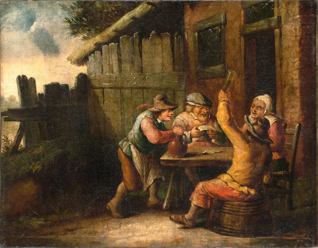 The good news, by Unknown, oil, 1937