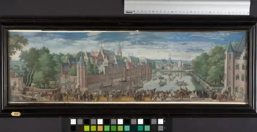 "The Goose Game" on the Vijvar at the Hague, by Unknown